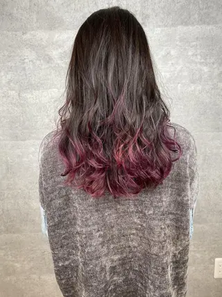 セミロング カラー _WHITE 天王寺のヘアスタイル