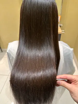 ロング カラー 髪質改善× ハイライト溝江のヘアスタイル