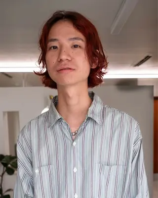 ミディアム メンズ メンズハイトーン/栄 /イトウタケルのヘアスタイル