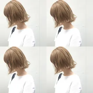 ミディアム カラー 竹内啓太 ボブのヘアスタイル