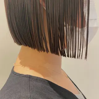 ミディアム ボブ&透明感カラー ♡TOMOEのヘアスタイル