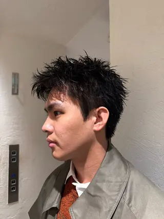 ショート パーマ メンズ heavenly by HAVANA新宿所属・メンズショート/ピン パーマ/新宿/フウガのヘアスタイル