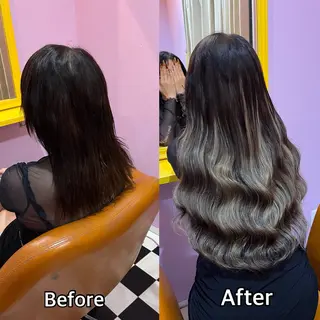 ロング シール+ちび編み込み エクステ梅田🐨のヘアスタイル