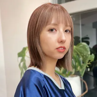 ミディアム Misaki /ボブ/縮毛矯正のヘアスタイル