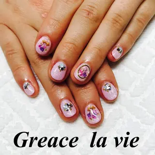 ショート カラー パーマ ヘアアレンジ キッズ ネイル マツエク・マツパ Greace la vie所属・Greace  la vieのネイルデザイン