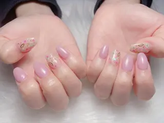 セミロング ネイル MiKi Nai池袋 長さだし得意のネイルデザイン