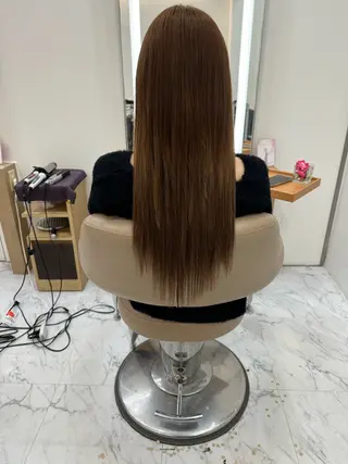 セミロング 濱川響太レディース カットモデルのヘアスタイル