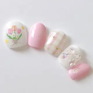 ネイル いちごパフェ ゆいのネイルデザイン