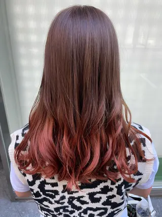 ロング カラー ヘアアレンジ ピンク・ベージュ🩰 カラー🫧とらのヘアスタイル