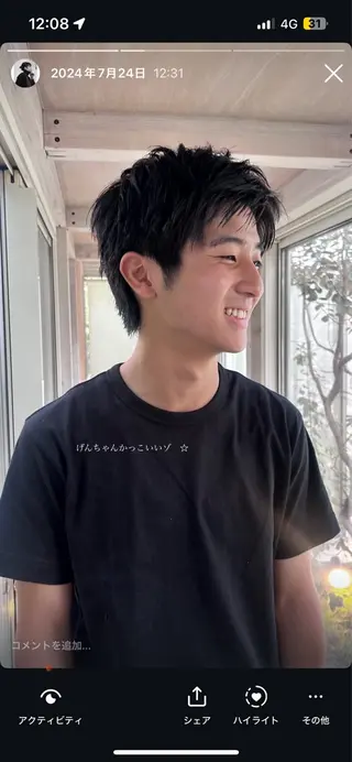 ショート メンズ 荻野 未来のヘアスタイル