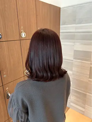 ミディアム カラー 落合 千夏のヘアスタイル