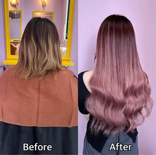 ロング シール＋ちび編み込み エクステ梅田🐨のヘアスタイル