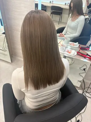 セミロング カラー JUNO韓国ヘア MIAN.⋆𝜗𝜚のヘアスタイル