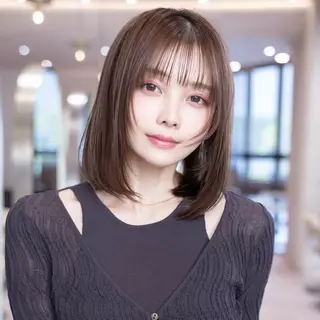 ミディアム 渋谷／タッセルボブ ／顔周り/加邊凌也のヘアスタイル