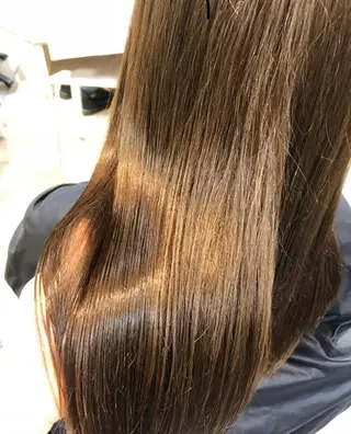 カラー 髪質改善ストレート/ ブリーチ／渋谷　福田のヘアスタイル