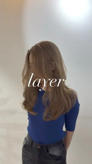 ロング カラー hair studio Zen所属・Kensho 京都駅 ケアブリーチのヘアスタイル