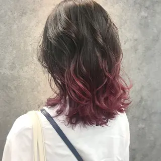 ミディアム 所渉/韓国レイヤー /ウルフカットのヘアスタイル