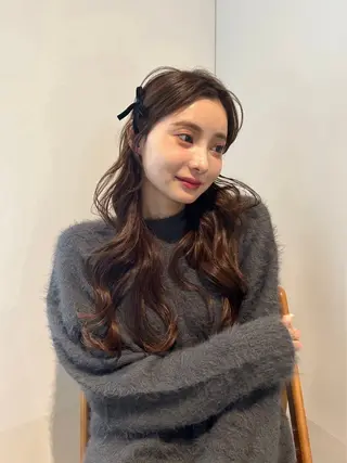 ロング カラー ヘアアレンジ tastydoor/ 宮﨑衣知花のヘアスタイル