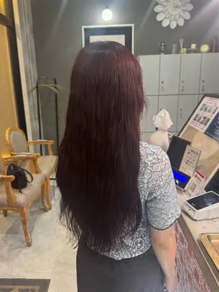 ロング カラー パーマ 紙野 優月のヘアスタイル