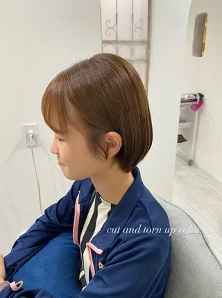 ショート カラー flen所属・𖤣𖥧𖥣𖥧田中 姫乃𖤣𖥧𖥣𖡡のヘアスタイル