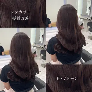 セミロング カラー ヘアアレンジ Ella所属・nana【艶髪】/ レイヤー/縮毛矯正のヘアスタイル