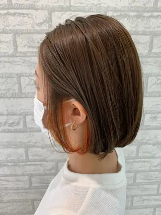 ショート カラー デザインカラー、艶髪 大塚　耕平のヘアスタイル