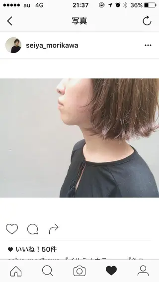 ショート ミディアム カラー 日々所属・谷 大地のヘアスタイル