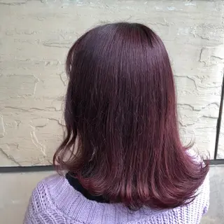 セミロング 🦄艶カラー×韓国 NANA💎🐬のヘアスタイル