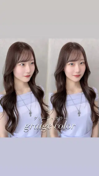 ロング カラー 赤み無し柔らかカラー 【梅田】madokaのヘアスタイル
