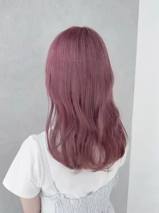 セミロング カラー 🍓艶モテ暖色カラー 🎀mayu🍓のヘアスタイル