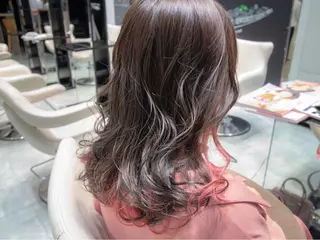 セミロング カラー Re:ta Hair 飯田淳平のヘアスタイル