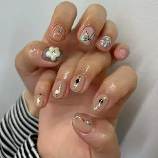 ネイル rina ニュアンス♡ワンホンのネイルデザイン