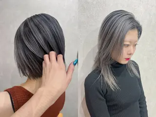 ミディアム カラー YUI ハイトーンカラーのヘアスタイル