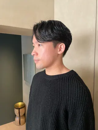 ショート パーマ メンズ men's美容師✂︎ ROW徳田浩二のヘアスタイル
