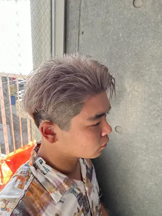 カラー メンズ カズキ🌼曲がる縮毛 ／くせ毛パーマのヘアスタイル