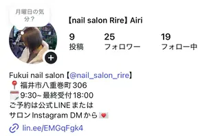 ネイル nail 脱毛room＆所属・福井ネイル airiのネイルデザイン