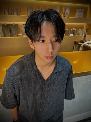 ショート カラー パーマ メンズ 🍎ハッシュカット× 髪質改善🍎カイトのヘアスタイル