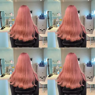 ロング カラー パーマ ヘアアレンジ メンズ キッズ 🩷モテ髪＆透明感 🩷ミルクティー🩷のヘアスタイル