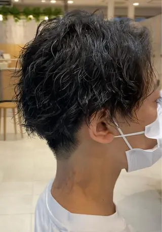 ミディアム パーマ メンズ 💈メンズ特化 美容師サキ💈のヘアスタイル