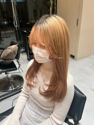 ロング ナミ🩶暗髪/暖色 ❤️/透明感/縮毛のヘアスタイル