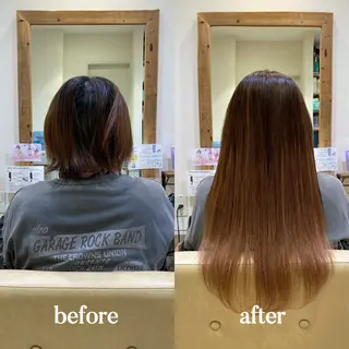 𝐲𝐮𝐮𝐦𝐢 エクステ/ 艶カラーのヘアスタイル