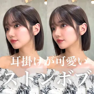 ショート カラー 莉乃/縮毛矯正/髪質 改善/艶カラーのヘアスタイル