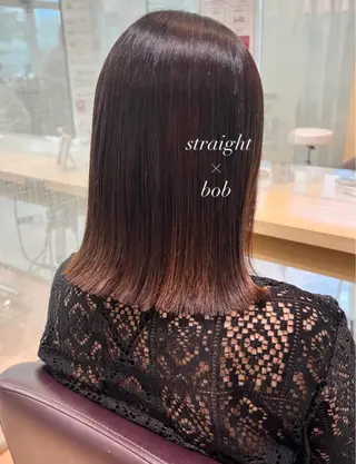 ミディアム 加納千華 /ボブ/ぱつっとボブのヘアスタイル