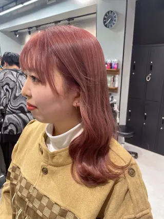 セミロング メンズ縮毛矯正 ブリーチカラー/まやのヘアスタイル