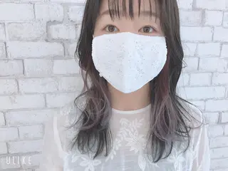 セミロング 髪質改善カラー 清利あやなのヘアスタイル