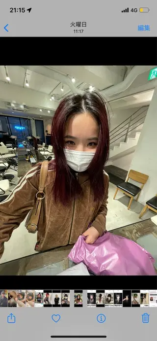 ロング カラー スパイラルパーマ 🌐hina⭐️のヘアスタイル