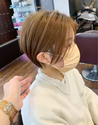 ショート 縮毛矯正/ショート/ レイヤー/畑中正敏のヘアスタイル