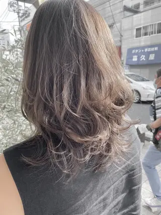 ロング カラー パーマ ヘアアレンジ 増子 幹樹のヘアスタイル