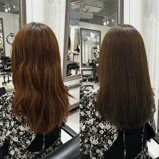 セミロング カラー ⠀ 那月のヘアスタイル