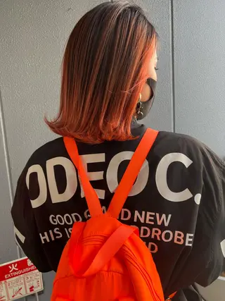 ミディアム カラー amie所属・amie三宮 NAKANOのヘアスタイル